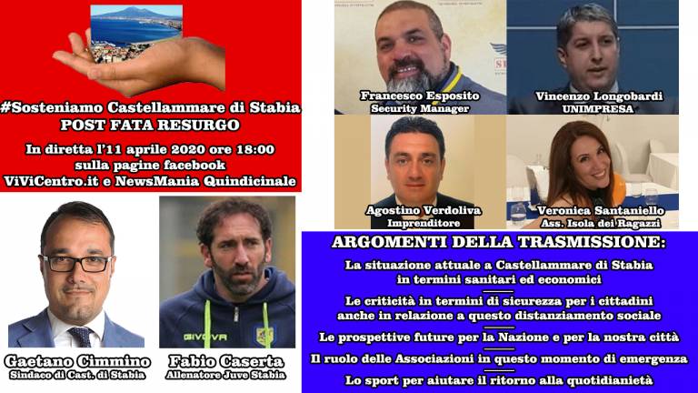 Sosteniamo Castellammare trasmissione in onda domani su facebook