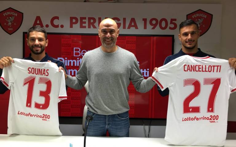 PERUGIA, PRESENTATI SOUNAS E CANCELLOTTI