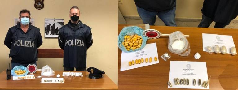 Arrestato un nigeriano con 1 chilo e 426 grammi tra eroina e cocaina