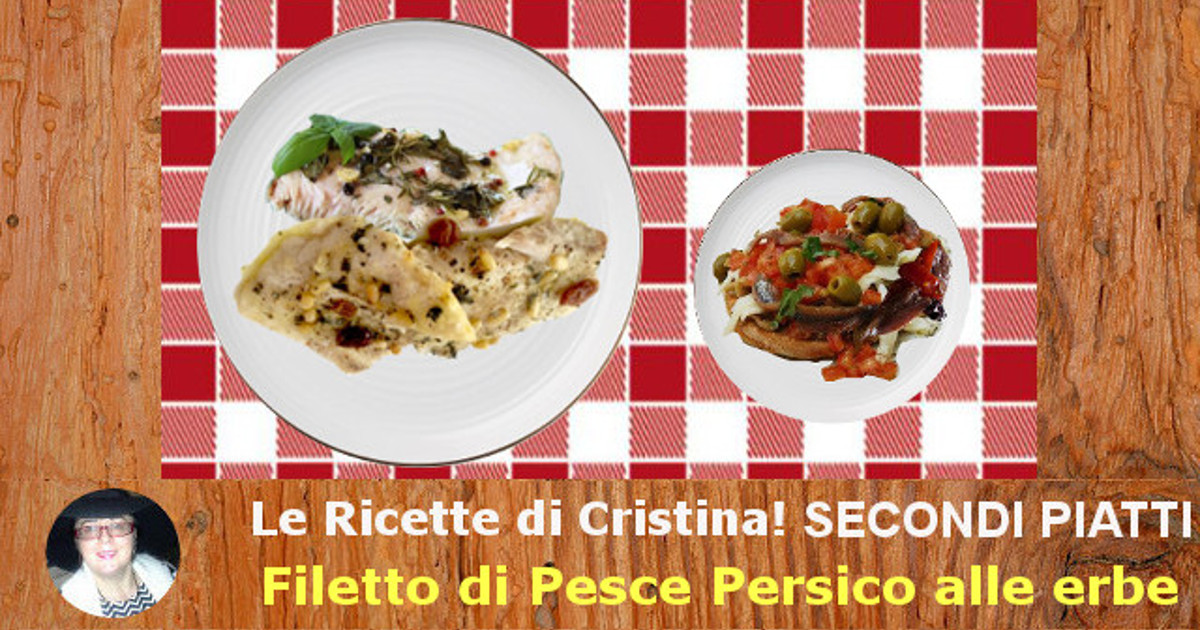 Filetto di Pesce Persico alle erbe e cotto al forno