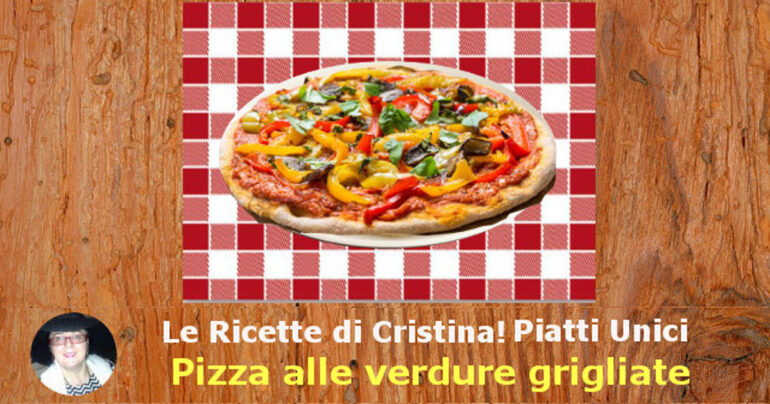 Pizza alle verdure grigliate fatta in casa (bianca o rossa)