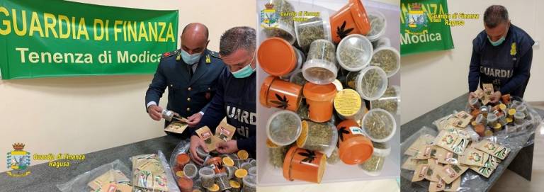 Sequestrati 3,5 kg di cannabis light, tre commercianti denunciati