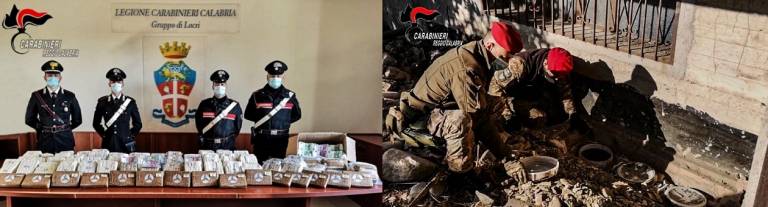 Viaggiavano con 17 chili di cocaina in auto e avevano 5 milioni di euro sotterrati in giardino
