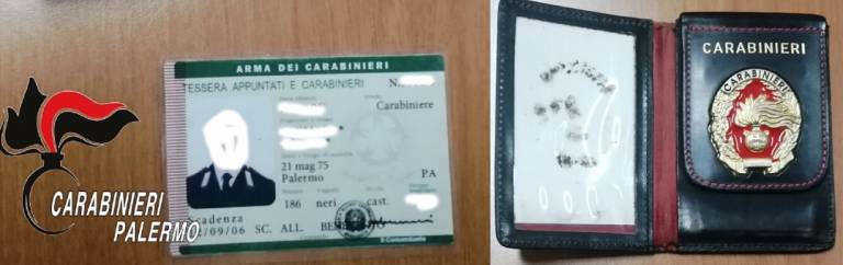 Denunciato falso carabiniere. Sequestrati tessera e distintivo falsi