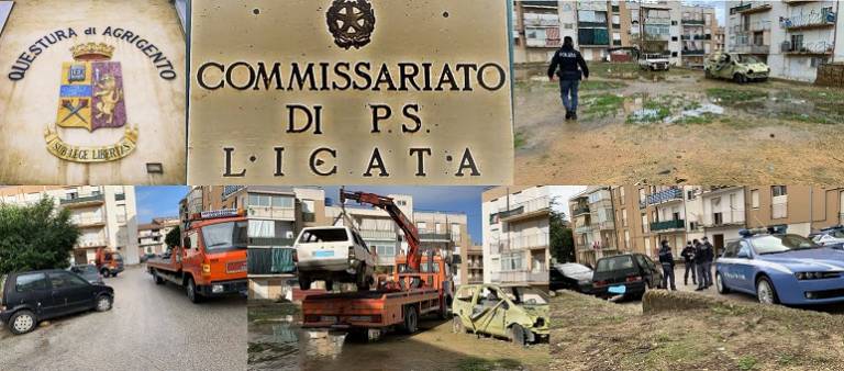 Nel “Bronx” un’operazione di Polizia per la rimozione di carcasse d’auto