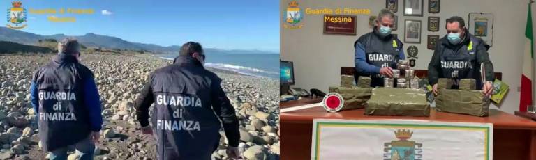 Panetti di hashish per 30 kg rinvenuti sulla spiaggia di Torrenova (ME)