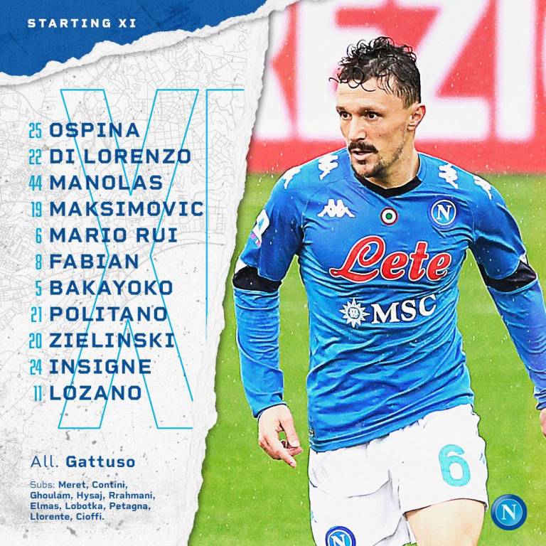Napoli-Spezia, le formazioni ufficiali