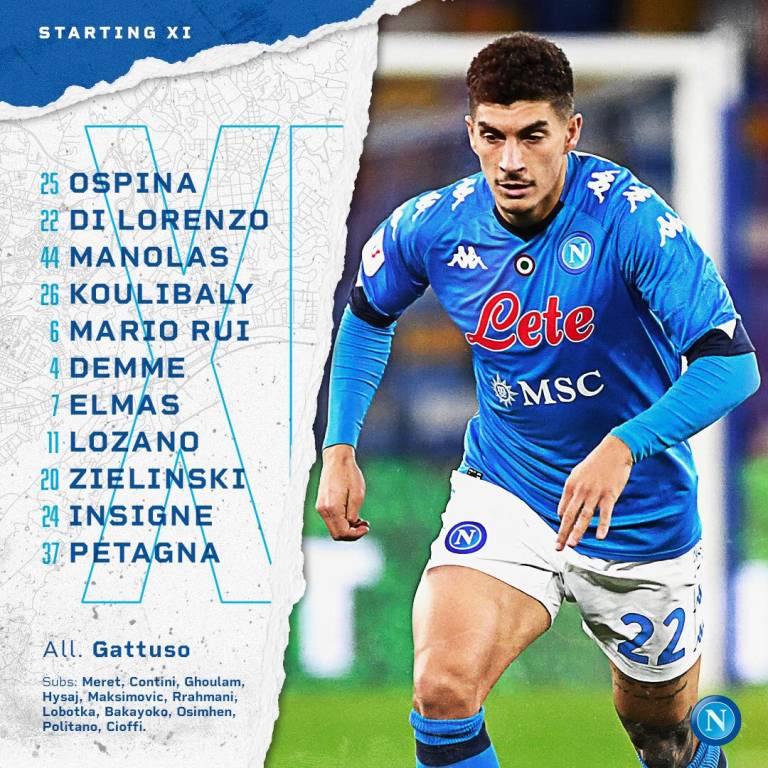 Napoli-Parma, le formazioni ufficiali