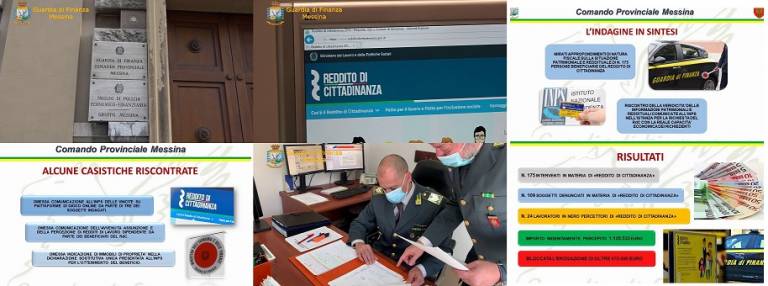 175 soggetti in provincia di Messina prendevano indebitamente il Reddito di Cittadinanza (VIDEO)