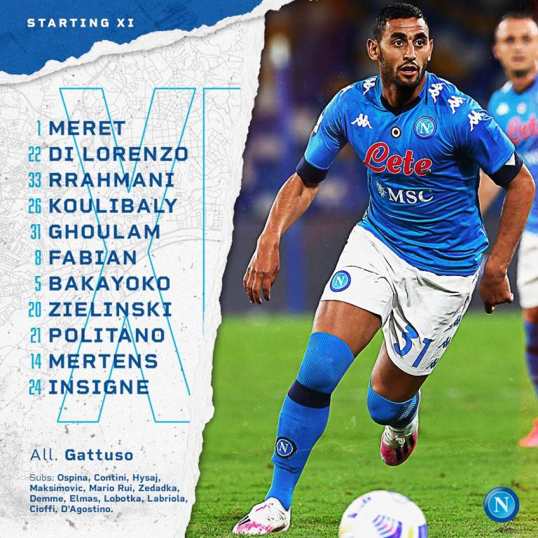 Napoli-Benevento, le formazioni ufficiali: c’è Mertens