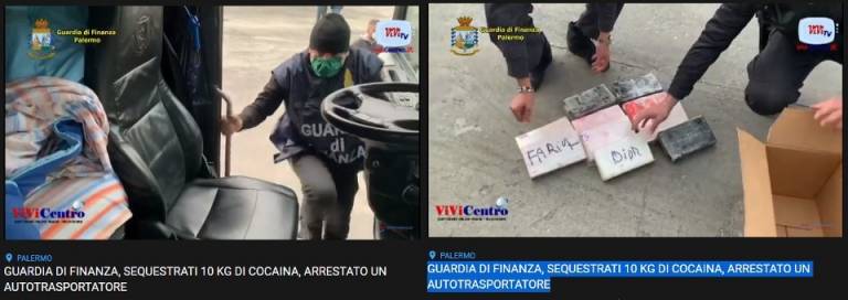 10 kg di cocaina sequestrati, arrestato autotrasportatore (VIDEO)