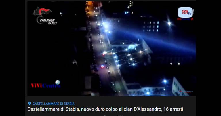 Nuovo duro colpo al clan D’Alessandro a Castellammare di Stabia – VIDEO