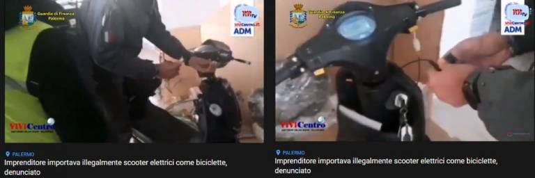 Importava illegalmente scooter elettrici come biciclette. Denunciato (VIDEO)