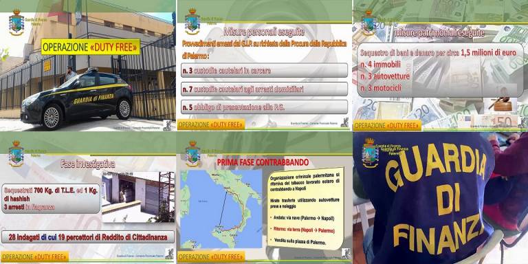 Contrabbando di Tle e traffico di stupefacenti, 15 arresti, 28 indagati, 19 con il RdC