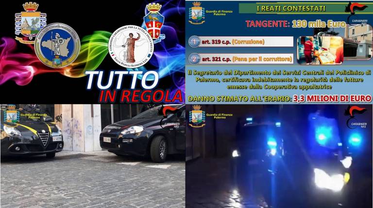 Corruzione al Policlinico: 2 arresti e sequestrati 260 mila euro (VIDEO)