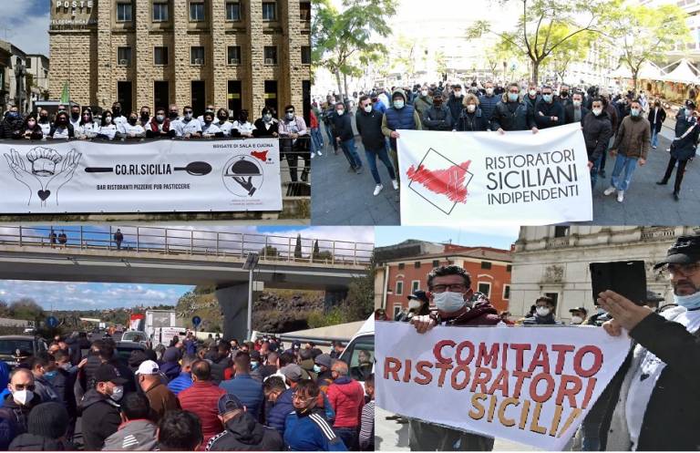 In Sicilia ristoratori, esercenti e ambulanti, vogliono riaprire