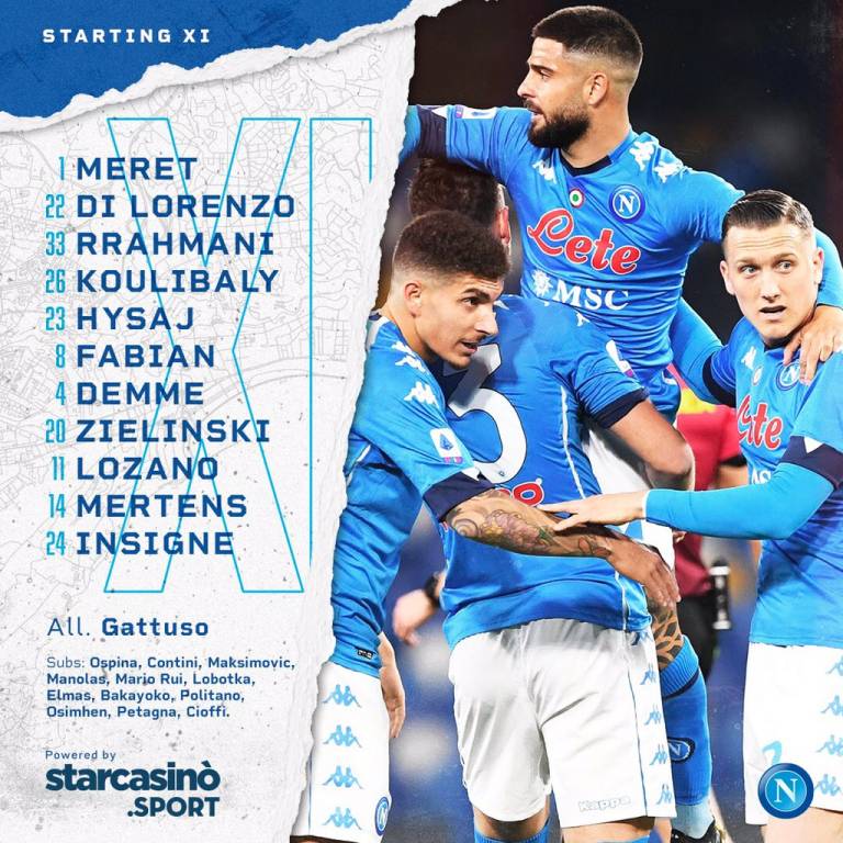 Juventus-Napoli, le formazioni ufficiali: ci sono Meret e Rrahmani