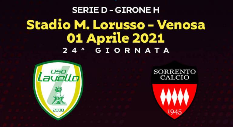 Sorrento, brutto stop sul campo del Lavello: 4 a 0 il finale