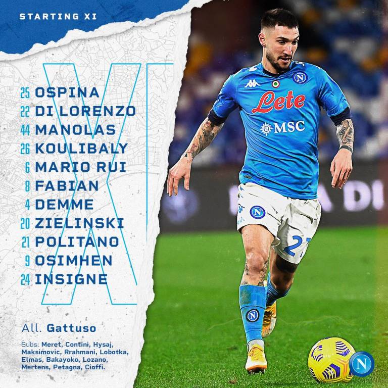 Sampdoria-Napoli, le formazioni ufficiali