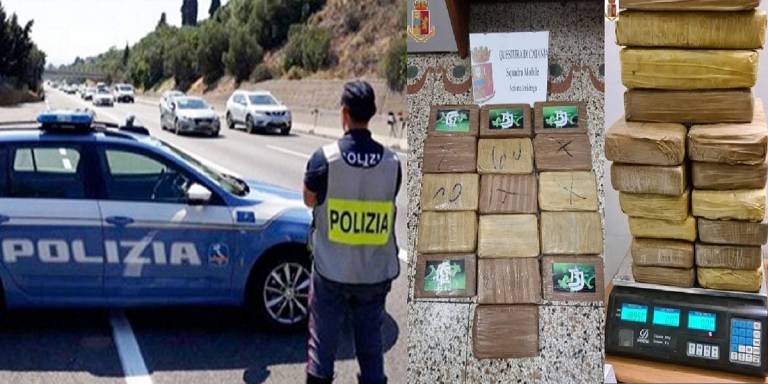 Arrestato in autostrada con nel furgone un carico di cocaina da 2 mln di euro