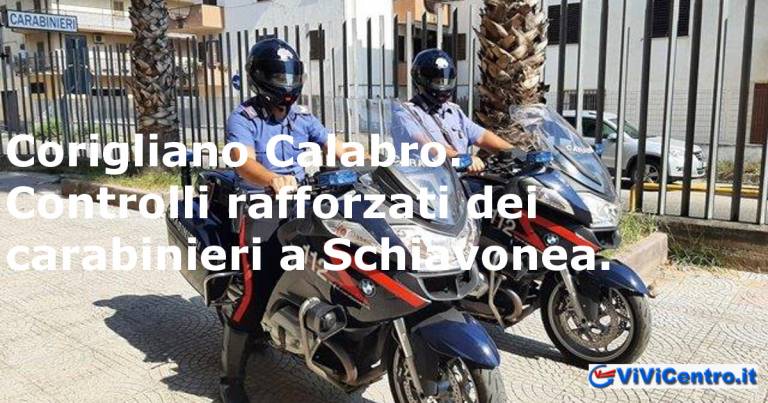 Corigliano Calabro. Controlli rafforzati dei carabinieri a Schiavonea