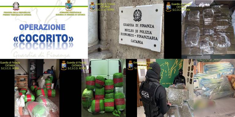 Cartello della droga tra catanesi, albanesi e colombiani, sgominato dalla GdF