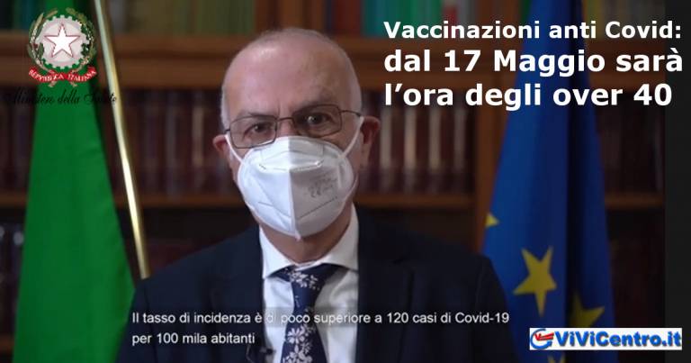Vaccinazioni anti Covid: dal 17 Maggio sarà l’ora degli over 40