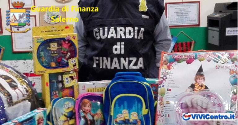 Guardia di Finanza di Salerno: maxi operazione vs prodotti contraffatti