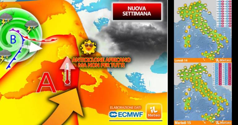 Arriva l’Anticiclone Africano: sempre più caldo con picchi verso i 40°C