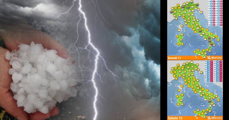 Previsioni Meteo: venerdì, ancora forti temporali e alto rischio grandine