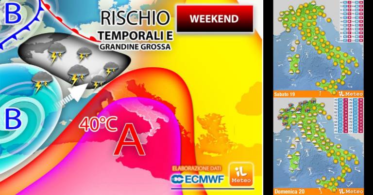 Weekend Rovente e fino a 39-40°C, 43°C sulle Isole Maggiori