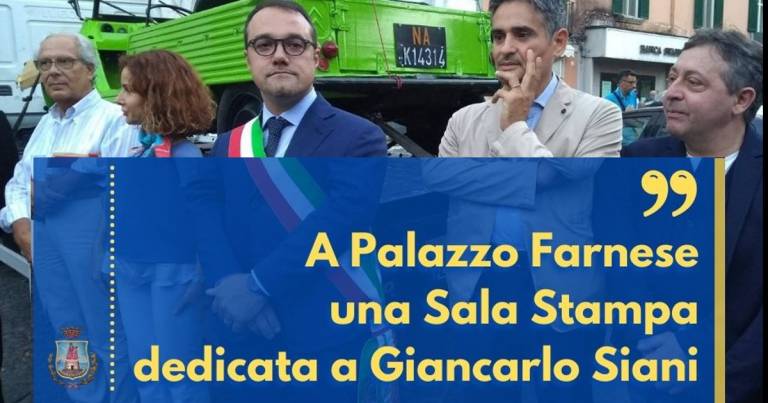 A Palazzo Farnese una Sala Stampa dedicata a Giancarlo Siani