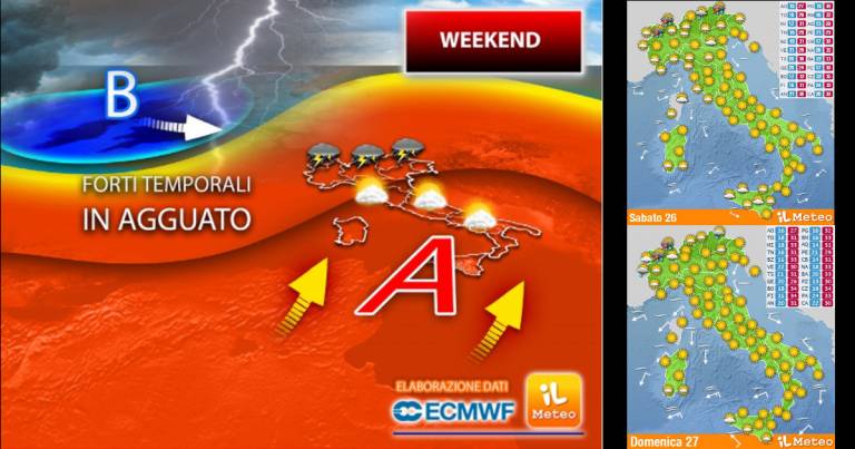 Meteo weekend: strapotere Anticiclone africano ma con alcuni temporali