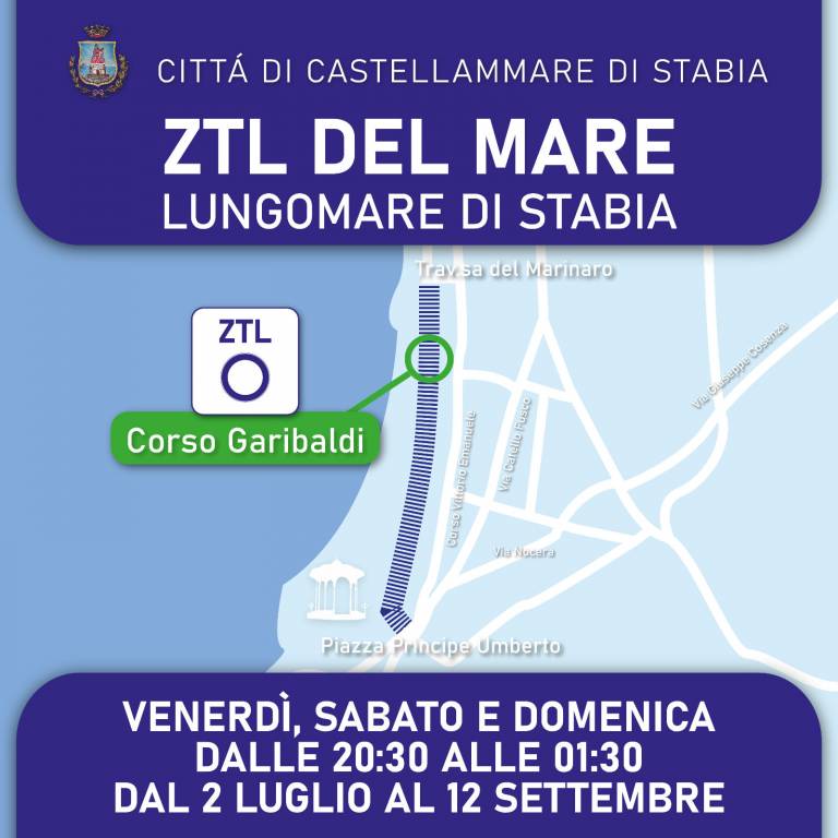 Castellammare di Stabia: Attiva fino a settembre la Ztl del Mare