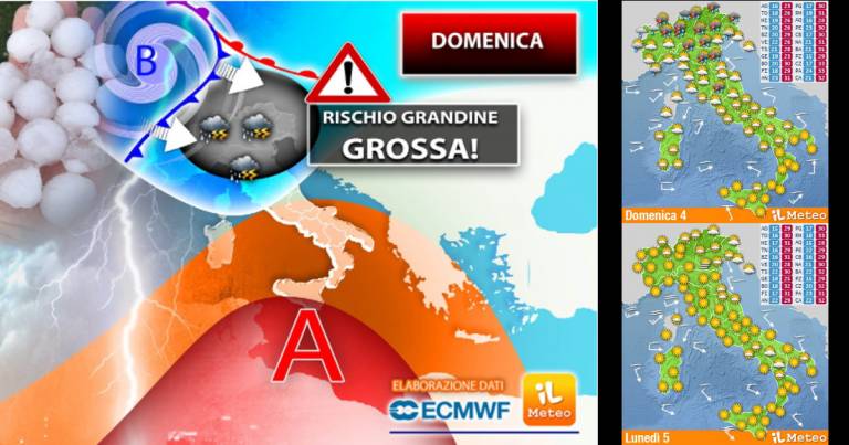 Allerta Meteo: temporali con Grandine Grossa e trombe d’aria al nord