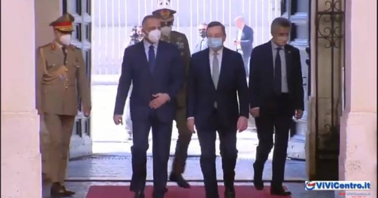 Draghi ha incontrato Mustafa Al-Kadhimi, Presidente dell’Iraq – VIDEO