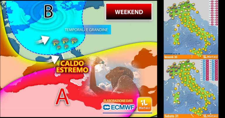 Meteo 30 Luglio 4 Agosto: Weekend a rischio, Italia spaccata