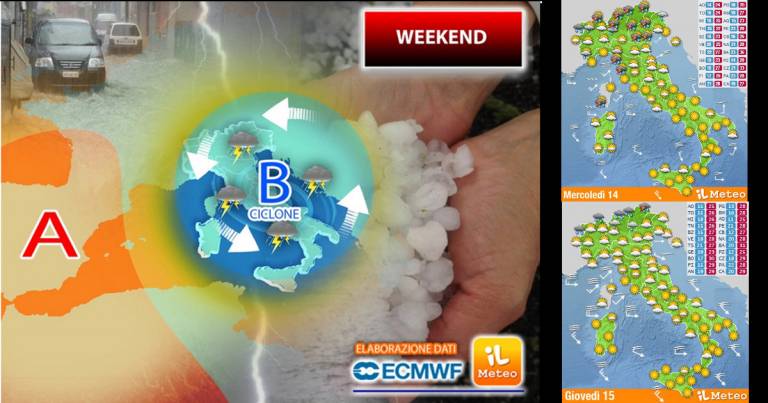 Meteo Weekend almeno mezza Italia minacciata da un Ciclone di maltempo