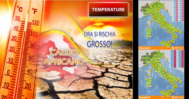 Meteo 7-9 luglio 2021: Nuova Ondata di Caldo AFRICANO fino a 41°C