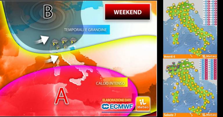 Meteo 6-8 Agosto: Tregua dai Temporali al Nord, meno caldo al Sud