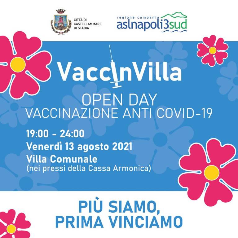 Castellammare di Stabia: “VaccinVilla” – Vaccini per tutti in Villa Comunale