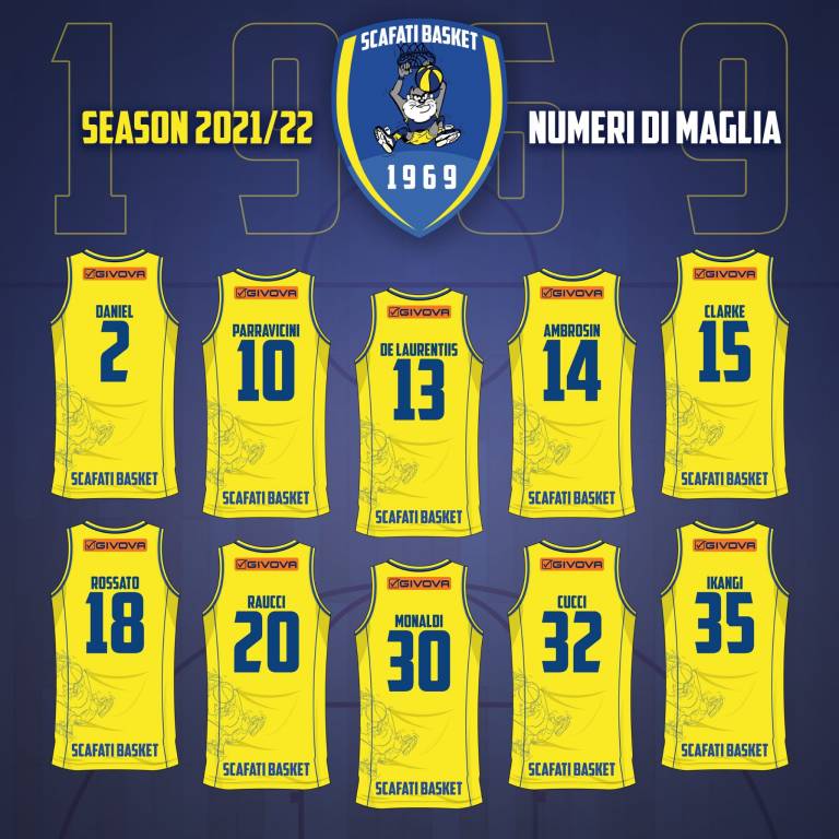Givova Scafati, svelati i nuovi numeri di maglia e l’organigramma 2021/22