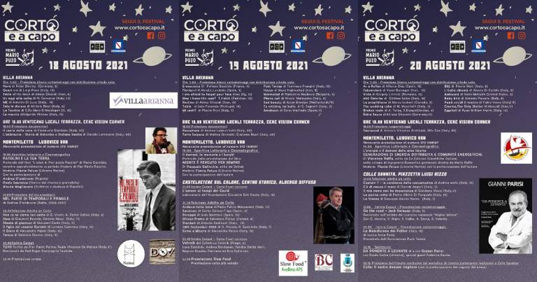 “Corto e a Capo”: dal 18 al 25 agosto la VII Edizione