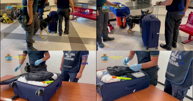 Aeroporto Falcone Borsellino Palermo, sequestro sostanza stupefacente