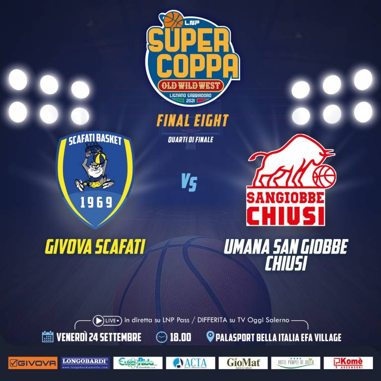 SuperCoppa Serie A2, al via le Final Eight: Givova Scafati all’esame Chiusi