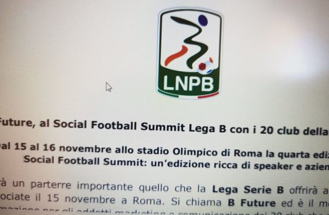 B Future, al Social Football Summit Lega B con i 20 club della serie BKT