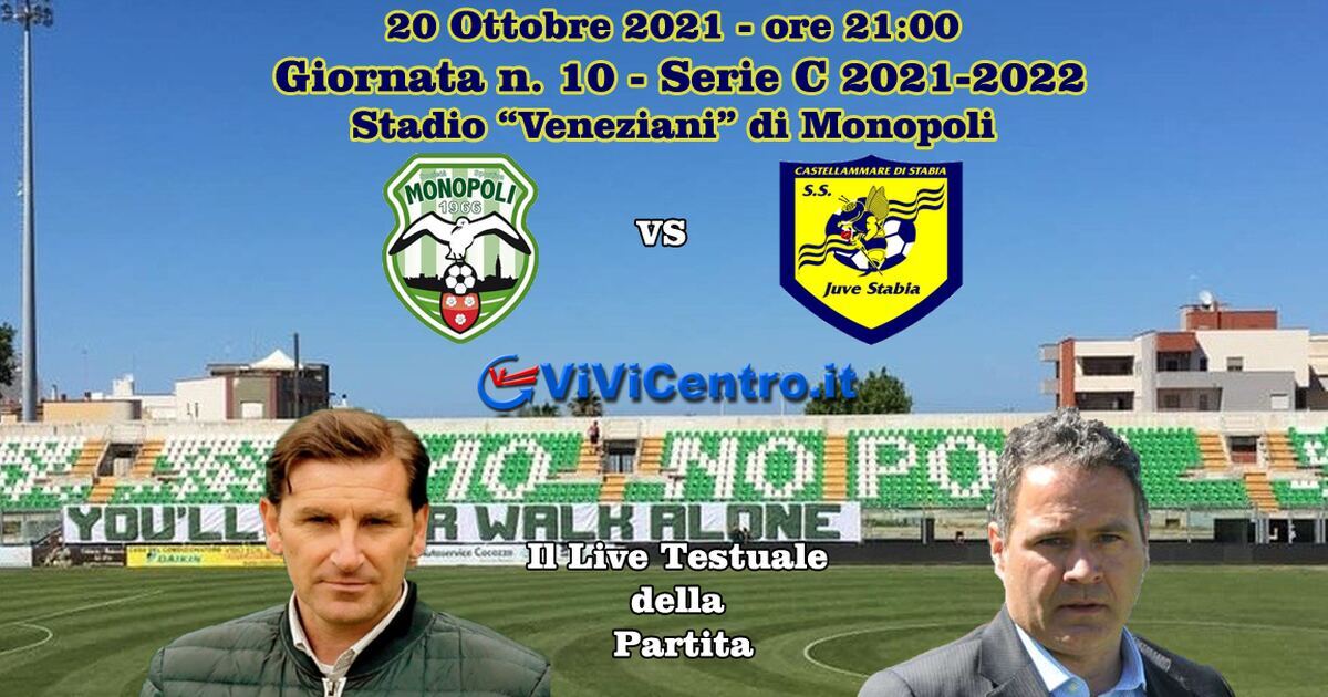 Monopoli-Juve Stabia – Rileggi LIVE 1-0 (30° Mercadante)
