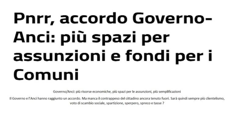 Governo/Anci: più risorse economiche, più spazi per le assunzioni, più semplificazioni