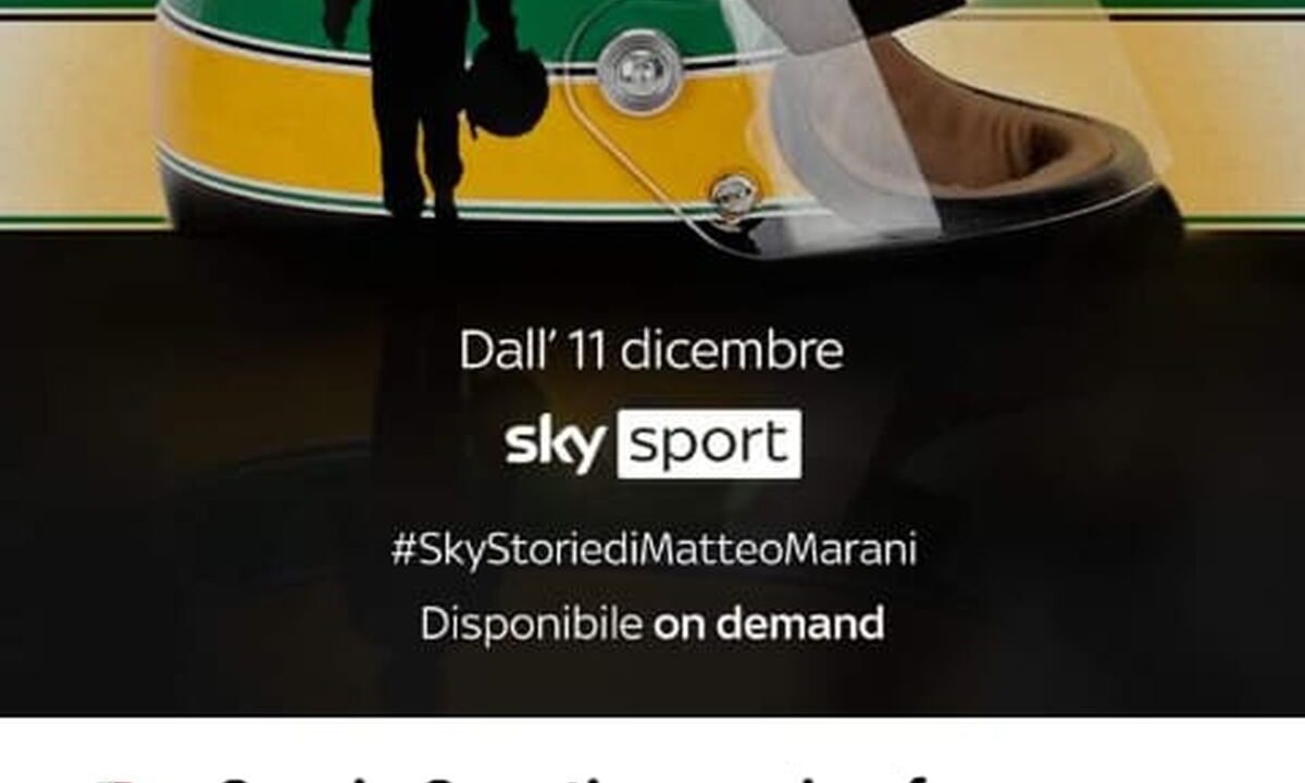 Carlo Ametrano su Sky nello speciale su Ayrton Senna. Il ringraziamento a Matteo Marani