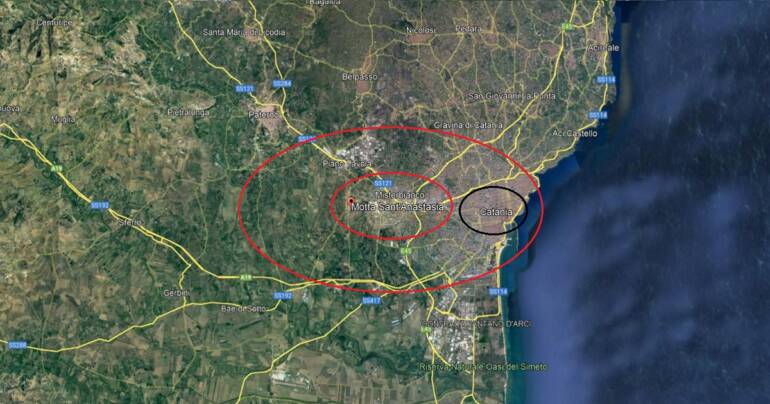 Sismi nel catanese, il più intenso del 4.3 con epicentro il territorio di Motta Sant’Anastasia
